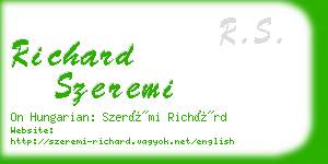 richard szeremi business card